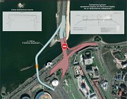 Вариант временного моста Ленинской дамбы