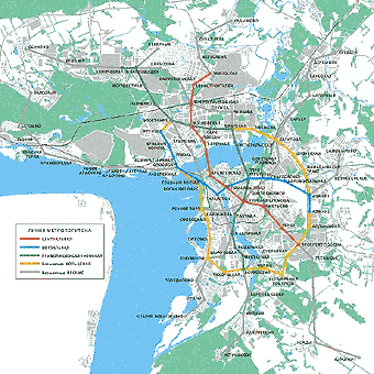 Казанское метро на карте Казани 69,81 Kb; Размер 800 на 800 точек